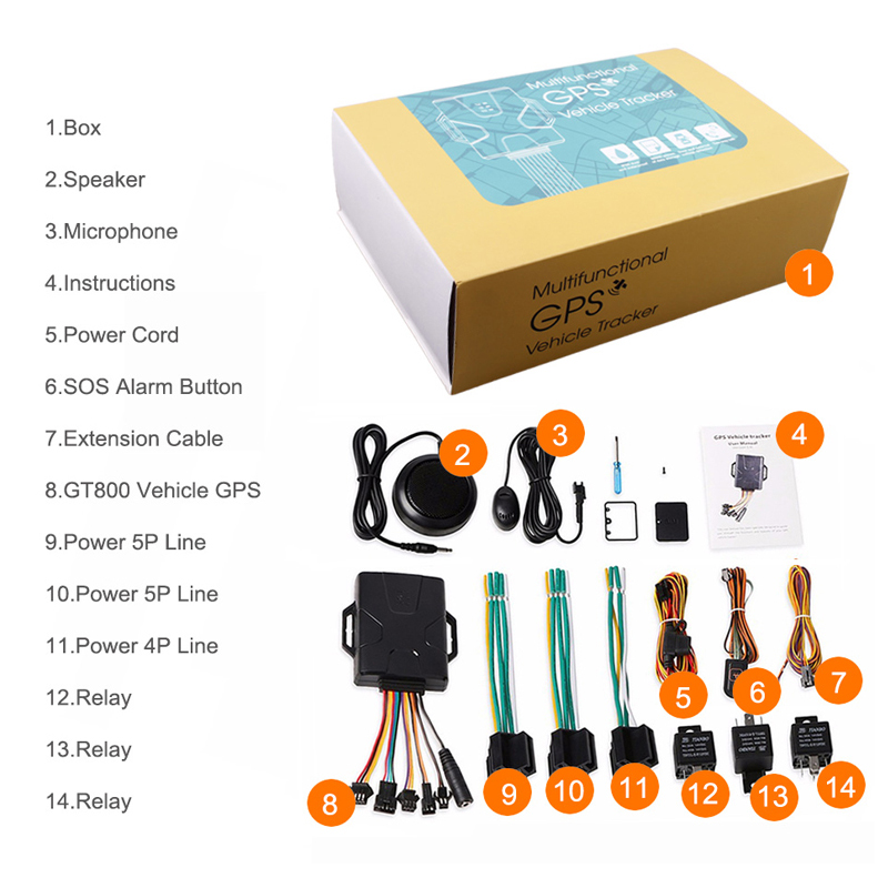 T800 Multifunctional Vehicle GPS Tracker